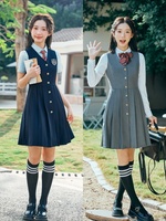 Uniformes d'été en polyester pour enseignantes de maternelle style académie 2026 – Gilets et ensembles de récitation pour discours