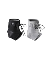 Attelle de cheville à compression avec lacets et sangles stabilisatrices – Soutien de la cheville pour la protection contre les entorses, la récupération des blessures et le sport