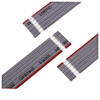 Hochleitfähiges PVC-verzinntes Kupfer 6P 2,54mm Rastermaß Flachkabel AWM2651 Rotkantiges Graues Bandkabel JST Molex Bildschirmverbindung