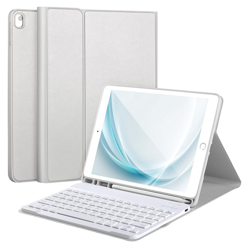 Carcasa gris + teclado blanco