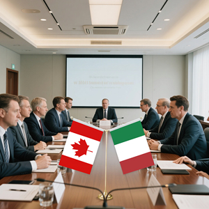 Drapeau de table en forme de Y avec base en métal pour décorations de mini-drapeaux personnalisables (drapeaux <span class=keywords><strong>du</strong></span> Canada et d'<span class=keywords><strong>Italie</strong></span>) - Product Image 4