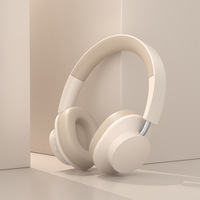 Headphone nirkabel, headphone tanpa kabel, warna susu, hadiah, baterai tahan lama, headset headphone nirkabel