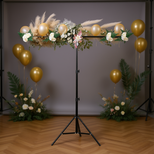 1 Set Heavy-Duty T-Shape 5X6.5FT Photo Video Backdrop Stand Réglable 6 Spring Clamps Sandbag pour Studio Wedding Photography - Product Image 2