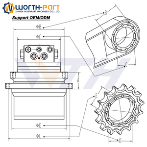 <span class=keywords><strong>Final</strong></span> <span class=keywords><strong>Drive</strong></span> Komatsu Pc20-7 Pc28Uu Pc50 Pc50Uu2 Ph250N41, Motor Penggerak Komatsu Pc30 Pc40 Pc60 Pc60-7 - Product Image 4
