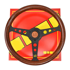 Volante Deportivo Leaders ABS de 350 mm de Profundidad, 4 cm, Nuevo Diseño Clásico Retro Vintage, Volante de Madera de Melocotón - Product Image 1