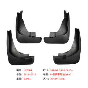 Guardabarros para Infiniti Qx50 2015-2017, Plástico Negro, 37x28x16cm, Deflectores para Auto - Product Image 1