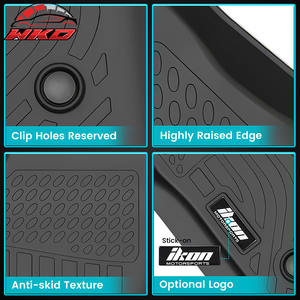 Alfombrillas de TPE para Ford Ranger 2024-2026 SuperCrew Cab con suelo de alfombra, alfombras moldeadas en 3D, impermeables - Product Image 3