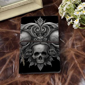 Quyến rũ kết thúc handmade máy tính xách tay tuyệt vời cho công việc phác thảo và sự kiện đặc biệt trình bày với với hộp sọ với hoa trang trí công phu M - Product Image 2