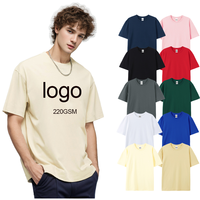 T-shirt unisexe en coton 220 GSM, personnalisable avec logo, coupe oversize, impression DTG, streetwear, manches courtes pour homme, t-shirt classique
