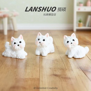 ตุ๊กตาสุนัขพันธุ์เวสต์ไฮแลนด์ไวท์เทอร์เรียร์ แลนโช ทำจากเรซิ่น เหมือนจริง ตกแต่งบ้าน ตกแต่งโต๊ะทำงาน - Product Image 1