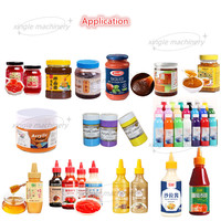 Ligne de remplissage automatique de pâte, machine de remplissage, de bouchage, de scellement, d'étiquetage et d'emballage pour sauce à la fraise, mayonnaise, ketchup