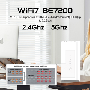MegaTower 802.11be 5G CPE Hotspot Router WiFi 7 RJ45 RJ11 Módem Nano SIM Firewall <span class=keywords><strong>3</strong></span> Puertos LAN WDS/WPS - Product Image 5