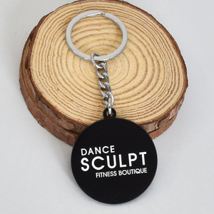 Bán Buôn Thiết Kế Kim Loại Keyring Nhà Sản Xuất Cá Nhân Logo Điện Di Kim Loại Màu Đen Móc Khóa - Product Image 5