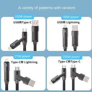 <span class=keywords><strong>สาย</strong></span><span class=keywords><strong>ชาร์จ</strong></span>เร็วแบบถัก 4-in-1 หัวคู่ 100W พร้อมหัวต่อ /<span class=keywords><strong>Type</strong></span>-<span class=keywords><strong>C</strong></span> ยาว <span class=keywords><strong>2</strong></span> <span class=keywords><strong>เมตร</strong></span> สำหรับโทรศัพท์ - Product Image 2