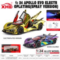 1:24 Maßstab Druckguss-Spielzeugauto-Modell Apollo EVO Legierungsspielzeugauto mit Sprühfunktion, Licht und Musik als Geschenk und Sammlerstück für Kinder