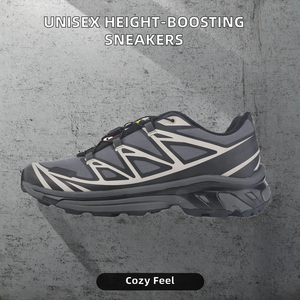 Chaussures de tennis décontractées unisexes modernes à talon compensé, tendance, respirantes, avec empeigne en maille, doublure en PU, semelle extérieure en caoutchouc et fermeture à lacets - Product Image 2