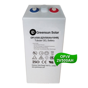 แบตเตอรี่เจลแบบท่ออายุการใช้งาน 20+ ปี OPZV 2V 300Ah 400Ah 500Ah 600Ah แบตเตอรี่พลังงานแสงอาทิตย์ OPZV-2V 500Ah - Product Image 1