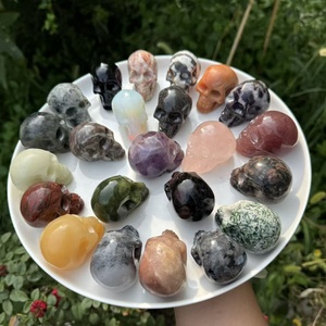 Venta al por Mayor de Calaveras de Cristal Talladas en Piedras Naturales de 2 Pulgadas, Cristales Curativos, Artesanías de Cristal de Amatista, Regalos de Halloween - Product Image 2