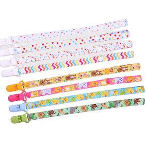 Cadena para Chupón de Bebé con Clip y Soporte para Mordedor, Impresión a <span class=keywords><strong>Doble</strong></span> Cara en Material de Poliéster - Product Image 1