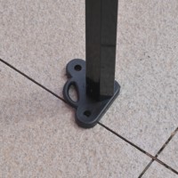 Grande tente pop-up robuste 3x6m avec structure thermolaquée noire brillante, imperméable, pour concerts en plein air et ventes de voitures