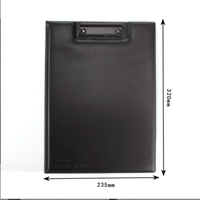 Carpeta de PU A4 para oficina y negocios, tablero de escritura, administrador de alta calidad, bolsillo para carpetas de archivos con Clip Vertical, logotipo en relieve personalizado