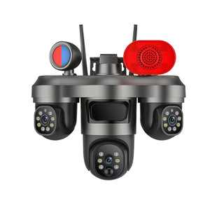 Drahtlose 4G HD Nachtsicht-Solar kamera mit drei Objektiven Smart Home Outdoor WiFi Ball Maschinen monitor Außen kamera Wifi Wireless - Product Image 1