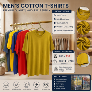 เสื้อยืดคอกลมแขนสั้นผู้ชาย ผ้าคอตตอน 100% เนื้อหนา 180 กรัม ทรงปกติ สกรีนลายโลโก้ด้านหลัง สีพื้น สวมใส่สบาย - Product Image 2