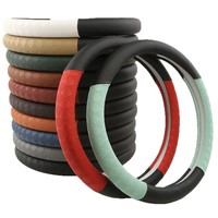 Housse de volant de voiture populaire de marque BLA en cuir artificiel, ultra-fine, respirante, antidérapante, absorbant la transpiration, unisexe, pour l'été