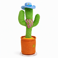 Cactus interactif en peluche parlant, chantant et dansant de 30 cm en polyester, jouet pour enfants, vente en gros