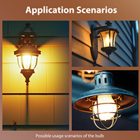 Ampoule LED A15 à prix d'usine, 5,5 W, 550 lm, IRC 90, 120 V, verre transparent, lampes à filament LED, utilisées pour la maison, l'hôtel, adaptées aux luminaires