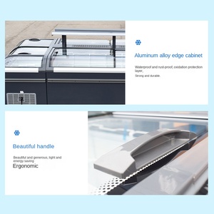 Vitrine réfrigérée Arc Island pour pains cuits à la vapeur, boulettes, fruits de mer surgelés, congélateur commercial et domestique, couleur personnalisable - Product Image 4