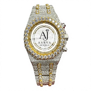 Reloj Mecánico Iced, Cronógrafo, Acero Inoxidable, Analógico, Tono Dorado, Bisel de Cristal, Brazalete, Joyería de Vestir - Product Image 1
