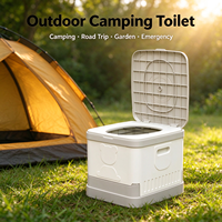 Toilette pliante multifonction portable, commode de camping pliable, toilette de voyage en plastique PP, toilette de voiture, gain de place, pour adultes