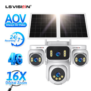 กล้องวงจรปิด LS VISION HD 4K ซูม 16 เท่า แบบ 4 เลนส์ 4 จอ AOV IP 4G พร้อมแผงโซลาร์เซลล์ กล้อง AI PTZ - Product Image 1