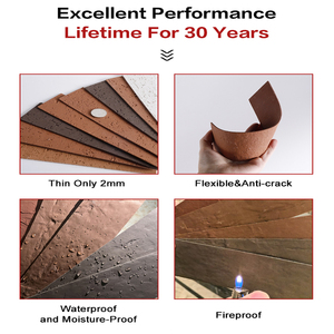 Xây dựng cũ làm mới Vật liệu Ốp tường gạch đá linh hoạt mỏng mềm chống khuôn dễ dàng cài đặt MCM gạch đá linh hoạt - Product Image 2