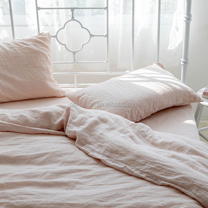 <span class=keywords><strong>Set</strong></span> <span class=keywords><strong>Copripiumino</strong></span> in Lino 100% Belga a Righe Sottili, Morbido <span class=keywords><strong>e</strong></span> Lussuoso, per Camera da Letto - Product Image 3