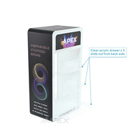 APEX Présentoir sur pied moderne pour accessoires de fumer, en acrylique, 3 niveaux, pour table de présentation