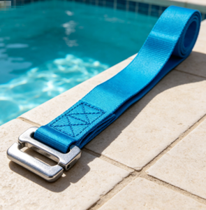 Crochet en E avec sangle - Acier inoxydable et polyester - Accessoires de sécurité <span class=keywords><strong>pour</strong></span> <span class=keywords><strong>piscine</strong></span> - Product Image 2
