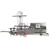 Machine de remplissage automatique de liquides à 4 buses pour le lait, l'eau, les produits chimiques liquides, le jus, le savon, l'eau de Javel, le détergent, la mousse, les bocaux en verre