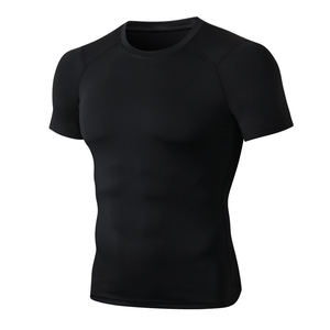 T-shirt Sportiva da Uomo a <span class=keywords><strong>Maniche</strong></span> <span class=keywords><strong>Corte</strong></span> Economica per Corsa Fitness Palestra a Compressione Muscolare <span class=keywords><strong>Termica</strong></span> - Product Image 6