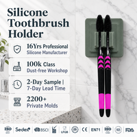 Support mural multifonctionnel en silicone pour brosses à dents, crochet mural robuste et durable pour salle de bain et toilettes