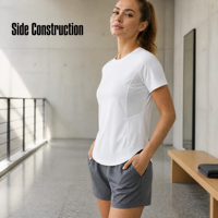 Camiseta Deportiva Personalizada para Mujer, Colores Sólidos, Manga Corta, Top de Yoga de Secado Rápido, Ropa de Gimnasio Transpirable y Sexy para Entrenamiento
