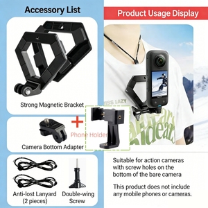 Soporte Magnético Universal de Liberación Rápida para Cámara de Acción, para GoPro, DJI Osmo, Insta360, Smartphone, Vlogging, Senderismo, Esquí - Product Image 2