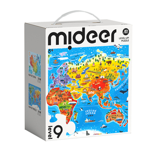 Rompecabezas Educativo <span class=keywords><strong>MIDEER</strong></span> Level Up - Mapa del Mundo Nivel 9 para Niños, Juguete de Aprendizaje Avanzado, Marca Premium - Product Image 1