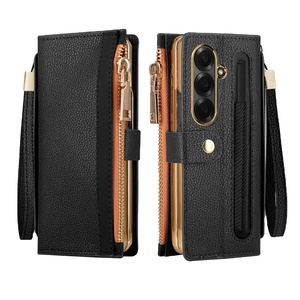 Funda de Cuero de Lujo para Z Fold con Protector de Pantalla Integrado, Funda Completa para Negocios - Product Image 1