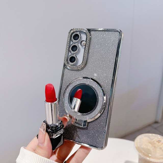 Mirror style Sparkling Chrome case soft cover for Samsung Galaxy A07/A17/A34/A24/A54/S23FE Bling Bling Shockproof cover