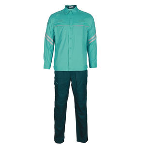 ชุดป้องกันไฟฟ้าสถิตย์สำหรับฤดูร้อน ผ้าฝ้ายผสมอะคริลิก ทนไฟ แยกชิ้นส่วน สำหรับงานอุตสาหกรรม - Product Image 5