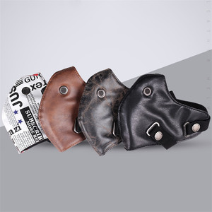 <span class=keywords><strong>Masque</strong></span> anti-poussière personnalisé en <span class=keywords><strong>cuir</strong></span> PU léger de style <span class=keywords><strong>vintage</strong></span>, adapté à l'utilisation avec un casque de <span class=keywords><strong>moto</strong></span> - Product Image 4