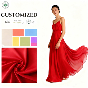 Eco-friendly Abaya Mulheres Muçulmano Vestido Tecido Estilo Personalizado Abaya <span class=keywords><strong>Dubai</strong></span> Tecido Reciclado Poliéster Chiffon Tecido - Product Image 1