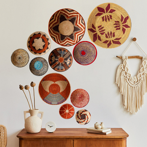 Vente flash : 11 paniers décoratifs muraux, paniers africains tissés avec différents motifs pour la décoration murale bohème, art mural bohème - Product Image 4